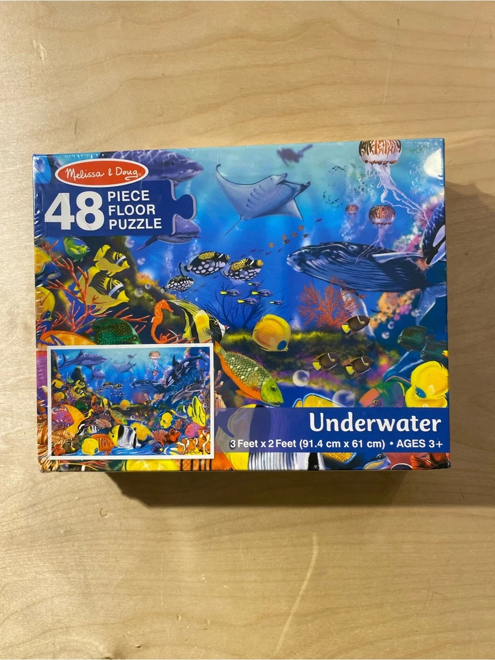 Melissa & Doug Underwater Sea Life Puzzle - Blue, Yellow, Green Sealed (SJ)
